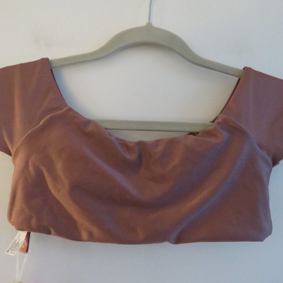 MAAJI Shimmering Cognac Cumbia Reversible Off Shoulder Bikini Top Size US M NWT - Picture 13 of 15